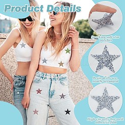 24Pcs 8 Colors Plastic Clothing Patches&nbsp;DIY-FG0006-21