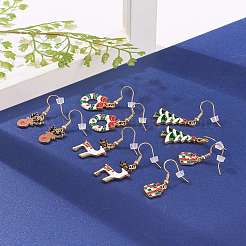 Christmas Theme Alloy Enamel Dangle Earrings&nbsp;EJEW-JE04460