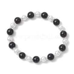 Glass Pearl Beads Necklace & Bracelet & Dangle Earring Sets for Women&nbsp;SJEW-JS01322