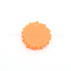 Sunflower Resin Pendants&nbsp;RESI-WH0010-01B