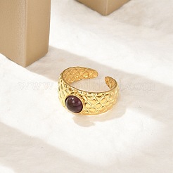 Natural Gemstone Finger Rings&nbsp;RJEW-K290-11G