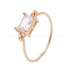 Transparent Glass Finger Rings&nbsp;RJEW-JR00869-01