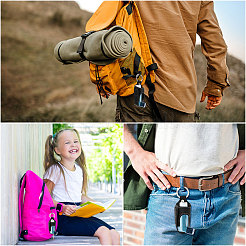 Asthma Inhaler Holder PU Leather Travel Handy Holder Keychain&nbsp;AJEW-WH0504-18