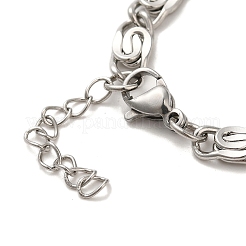 304 Stainless Steel Lumachina Chain Bracelets&nbsp;BJEW-C079-01C-P