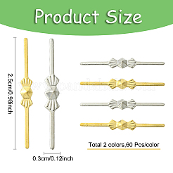 120Pcs 2 Colors Brass Connector&nbsp;KK-YW0004-04