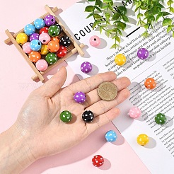 80Pcs 8 Colors Dyed Natural Wooden Beads&nbsp;WOOD-YW0001-90
