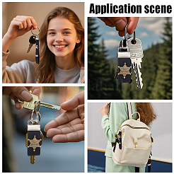 4Pcs 2 Styles Felt Keychain Clasps&nbsp;FIND-GF0009-68