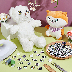 24 Pairs 12 Styles Felt Craft Doll Eye&nbsp;PATC-NB0001-59