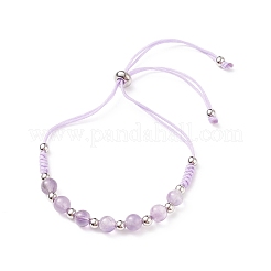 Natural Mixed Stone Beads Slider Bracelets for Men Women&nbsp;BJEW-JB08717