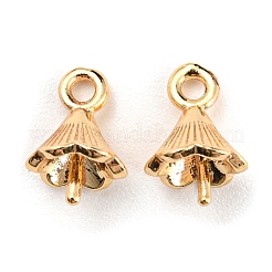 Rack Plating Brass Cup Pearl Peg Bails Pin Pendants&nbsp;KK-P240-01