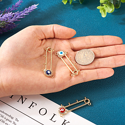 3Pcs 3 Colors Rack Plating Brass Micro Pave Cubic Zirconia Brooch Finding&nbsp;KK-TA0001-32