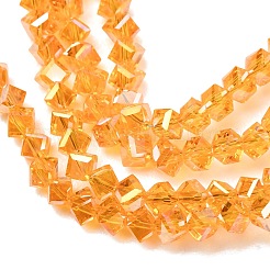 Electroplate Transparent Glass Beads Strands&nbsp;GL-CBA7A17-01A-04