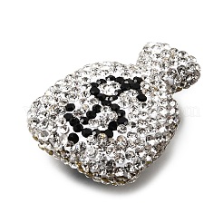 Handmade Polymer Clay Rhinestone Beads&nbsp;CLAY-Z006-04E