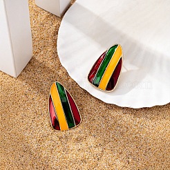 Triangle Alloy Enamel Stud Earrings&nbsp;FS-WG49E79-01