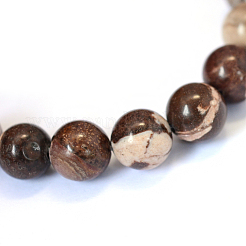 Natural Zebra Jasper Round Bead Strands&nbsp;X-G-E334-10mm-12