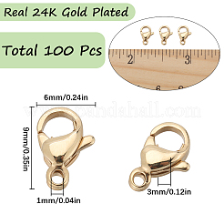 100Pcs 304 Stainless Steel Lobster Claw Clasps&nbsp;STAS-SC0007-15