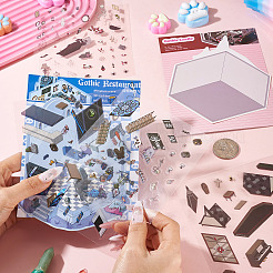 PET Plastic Picture Stickers&nbsp;DIY-TA0015-86