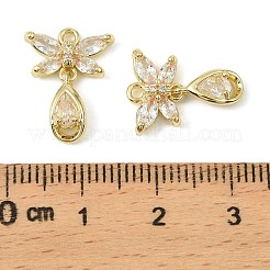 Brass Micro Pave Cubic Zirconia Pendants&nbsp;LS-KK-C107-18A-G