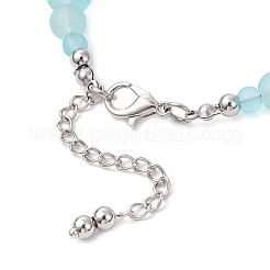 Frosted Transparent Glass Beaded Bracelets for Women&nbsp;BJEW-JB12136-02