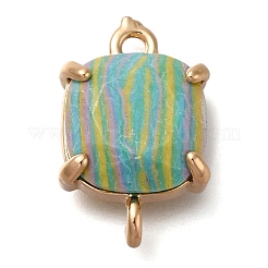 Brass Glass Imitation Gemstone Connector Charms&nbsp;KK-Z076-01G