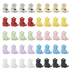 40Pcs 10 Styles Spray Printed Alloy Pendants&nbsp;FIND-TA0002-38