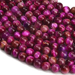 Grade AB Natural Tiger Eye Beads Strands&nbsp;X-G-F591-18-8mm-05