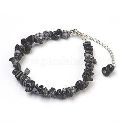 Natural & Synthetic Mixed Stone Chip Beads Anklets&nbsp;AJEW-AN00229