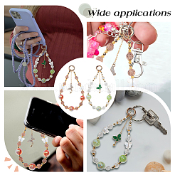 2Pcs 2 Colors Glass & Acrylic & Alloy Enamel Pendant Decorations&nbsp;HJEW-DR00245
