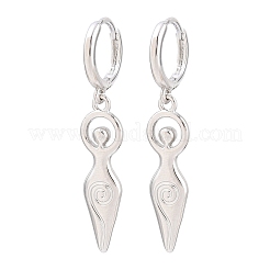 Brass Hoop Dangle Earrings&nbsp;EJEW-G471-47P-01