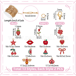 DIY Mixed Shapes Alloy Enamel Charms Necklaces Making Kit&nbsp;DIY-PH0031-32