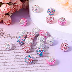 20Pcs 5 Style Polymer Clay Rhinestone Beads&nbsp;CLAY-TA0001-32