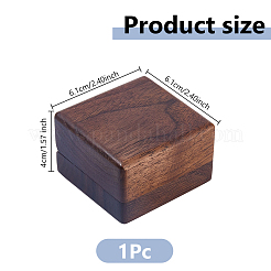 Wood Cuff-link Gift Storage Magnetic Boxes&nbsp;CON-WH0089-217B