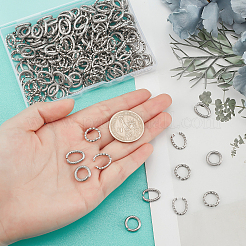 200Pcs 4 Style 304 Stainless Steel Open Jump Rings&nbsp;STAS-DC0005-83