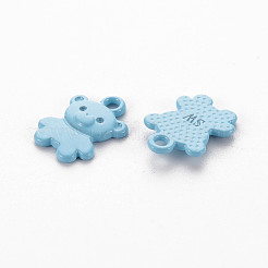 Spray Painted Alloy Charms&nbsp;PALLOY-Q433-034A-RS