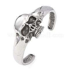 316 Surgical Stainless Steel Cuff Bangles&nbsp;BJEW-C142-01B-AS