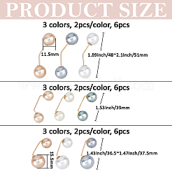 18Pcs 9 Styles Plastic Imitation Pearl Safety Brooches&nbsp;JEWB-FH0001-91