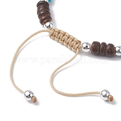 Coconut Braided Bead Bracelets&nbsp;BJEW-JB10078-02