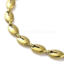 304 Stainless Steel Coffee Bean Link Chain Bracelets for Women&nbsp;BJEW-G712-02G