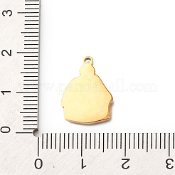 Christmas 304 Stainless Steel Enamel Pendants&nbsp;LS-STAS-B112-02G-06