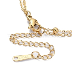 304 Stainless Steel Cable & Satellite Chains Double Layer Multi-strand Bracelet&nbsp;BJEW-E092-07G