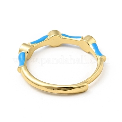 Enamel Evil Eye Adjustable Ring&nbsp;RJEW-I087-01G