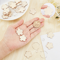 DIY Flower Wine Glass Charm Tags Making Kit&nbsp;DIY-SC0018-59