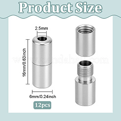 12Pcs Stainless Steel Screw Clasps&nbsp;STAS-BC0004-25C