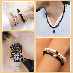 1 Strand Natural Shungite Beads Strands&nbsp;G-TA0003-34C