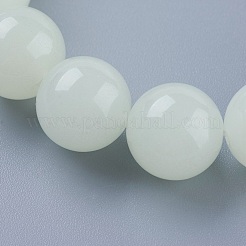 Synthetic Luminous Stone Beaded Stretch Bracelet&nbsp;BJEW-P203-8mm-01A