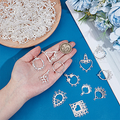 96Pcs 12 Styles Alloy Hollow Chandelier Component Links&nbsp;FIND-PH0061-70