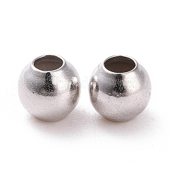 Rhodium Plated 925 Sterling Silver Spacer Beads&nbsp;STER-L063-01P