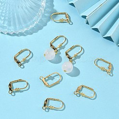 SHEGRACE Brass Leverback Earring Findings&nbsp;XGR0067G-74G