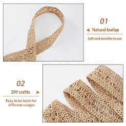 10M Burlap Braided Ribbons&nbsp;OCOR-WH0093-32