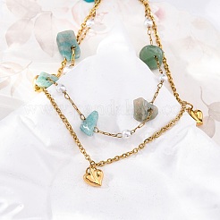 Bohemia Style 304 Stainless Steel Cable Chain Multi-strand Bracelets&nbsp;LS-BJEW-Z088-01A-G